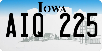 IA license plate AIQ225