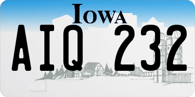 IA license plate AIQ232