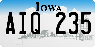 IA license plate AIQ235