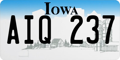 IA license plate AIQ237
