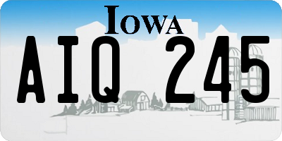 IA license plate AIQ245