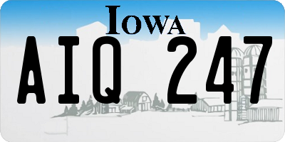 IA license plate AIQ247