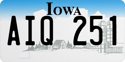 IA license plate AIQ251