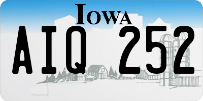 IA license plate AIQ252