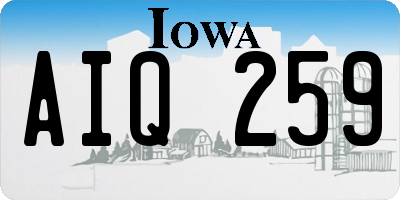 IA license plate AIQ259