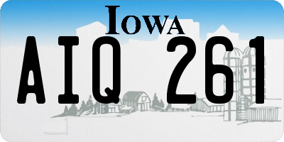 IA license plate AIQ261