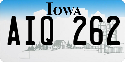 IA license plate AIQ262
