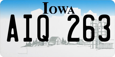 IA license plate AIQ263