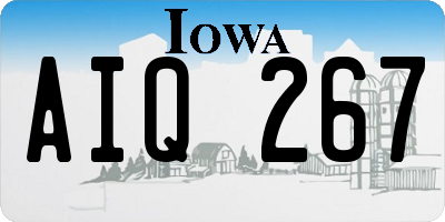 IA license plate AIQ267