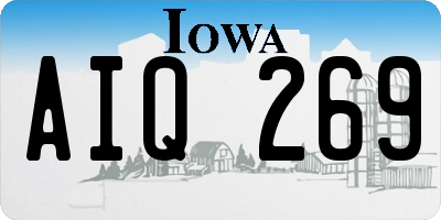 IA license plate AIQ269