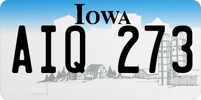 IA license plate AIQ273