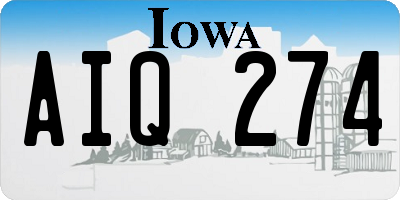 IA license plate AIQ274