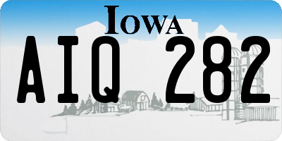 IA license plate AIQ282