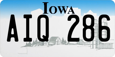 IA license plate AIQ286