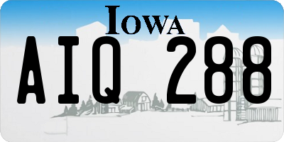 IA license plate AIQ288