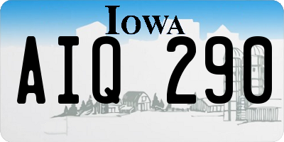 IA license plate AIQ290