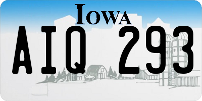 IA license plate AIQ293