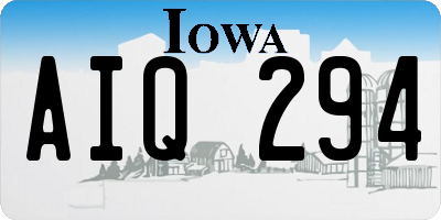 IA license plate AIQ294