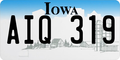 IA license plate AIQ319