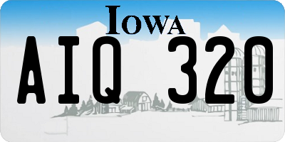 IA license plate AIQ320