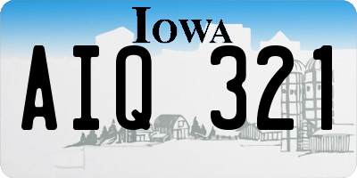 IA license plate AIQ321