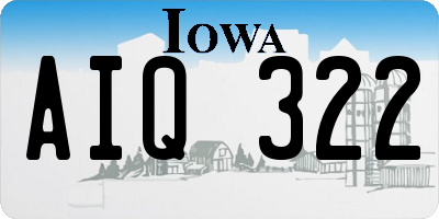 IA license plate AIQ322