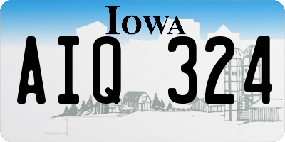 IA license plate AIQ324