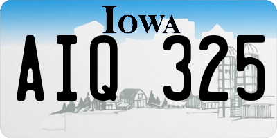 IA license plate AIQ325