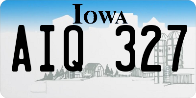IA license plate AIQ327