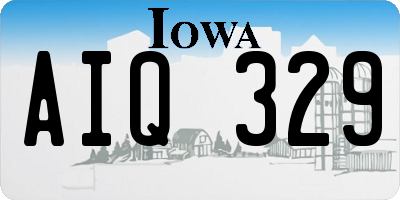 IA license plate AIQ329