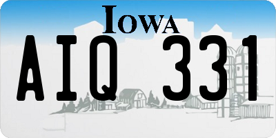 IA license plate AIQ331