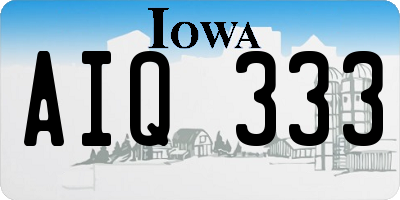 IA license plate AIQ333