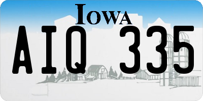 IA license plate AIQ335