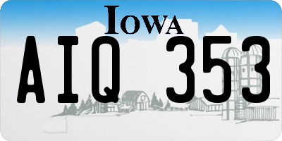 IA license plate AIQ353