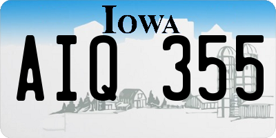 IA license plate AIQ355