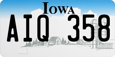 IA license plate AIQ358