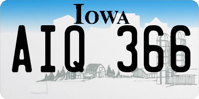 IA license plate AIQ366