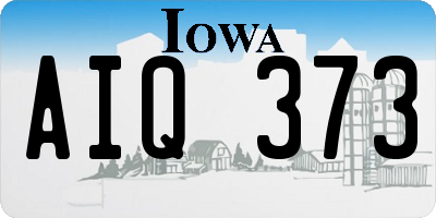 IA license plate AIQ373