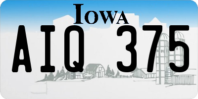 IA license plate AIQ375