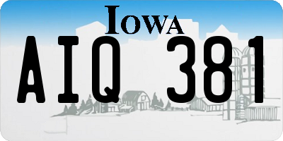 IA license plate AIQ381