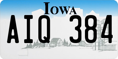 IA license plate AIQ384