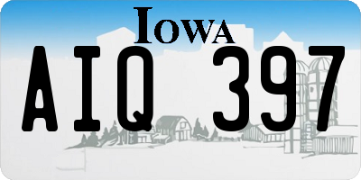 IA license plate AIQ397