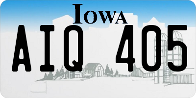 IA license plate AIQ405