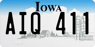 IA license plate AIQ411