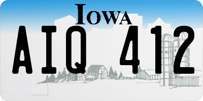 IA license plate AIQ412