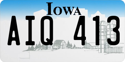 IA license plate AIQ413
