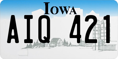 IA license plate AIQ421