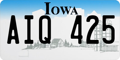 IA license plate AIQ425