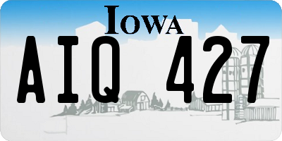 IA license plate AIQ427