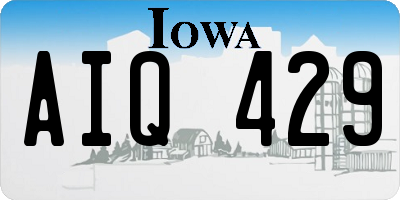 IA license plate AIQ429